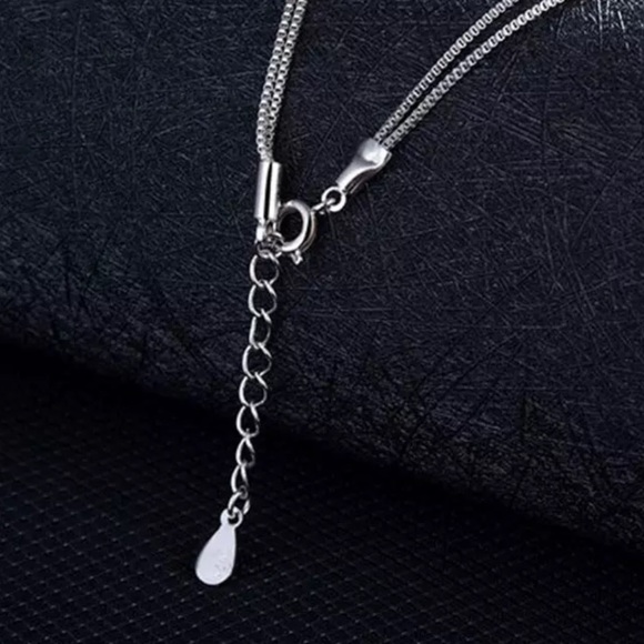 925 STERLING SILVER DIAMOND DOUBLE LAYER NECKLACE, NICE NECKLACE, CUTE NECKLACE - Picture 6 of 8